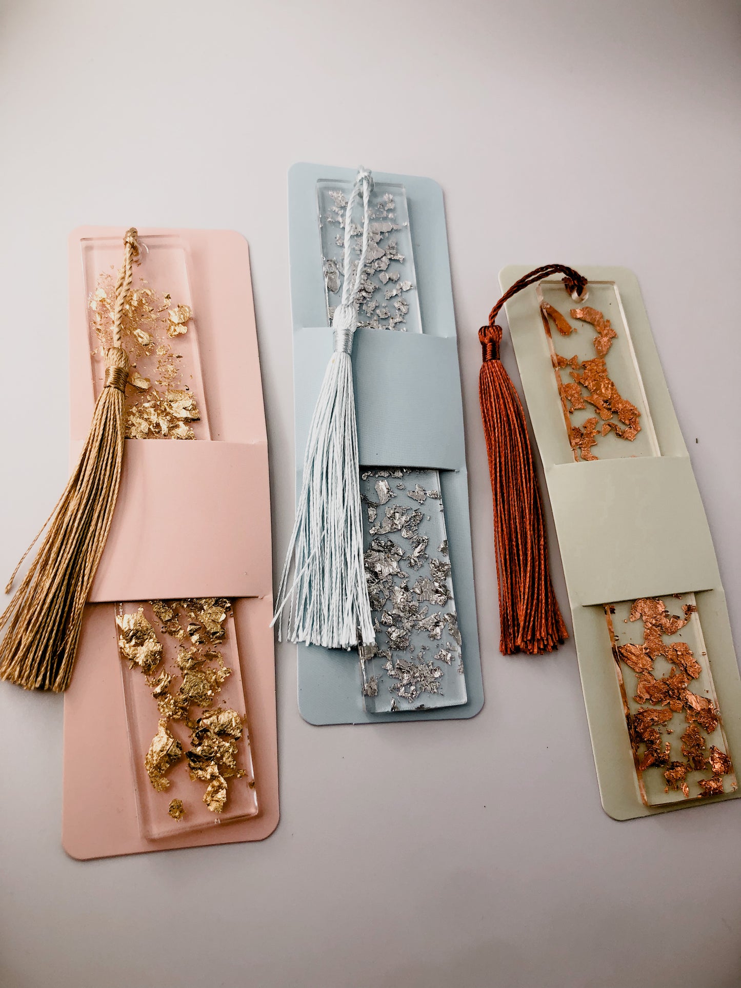Clear Shimmer Flake Bookmarks