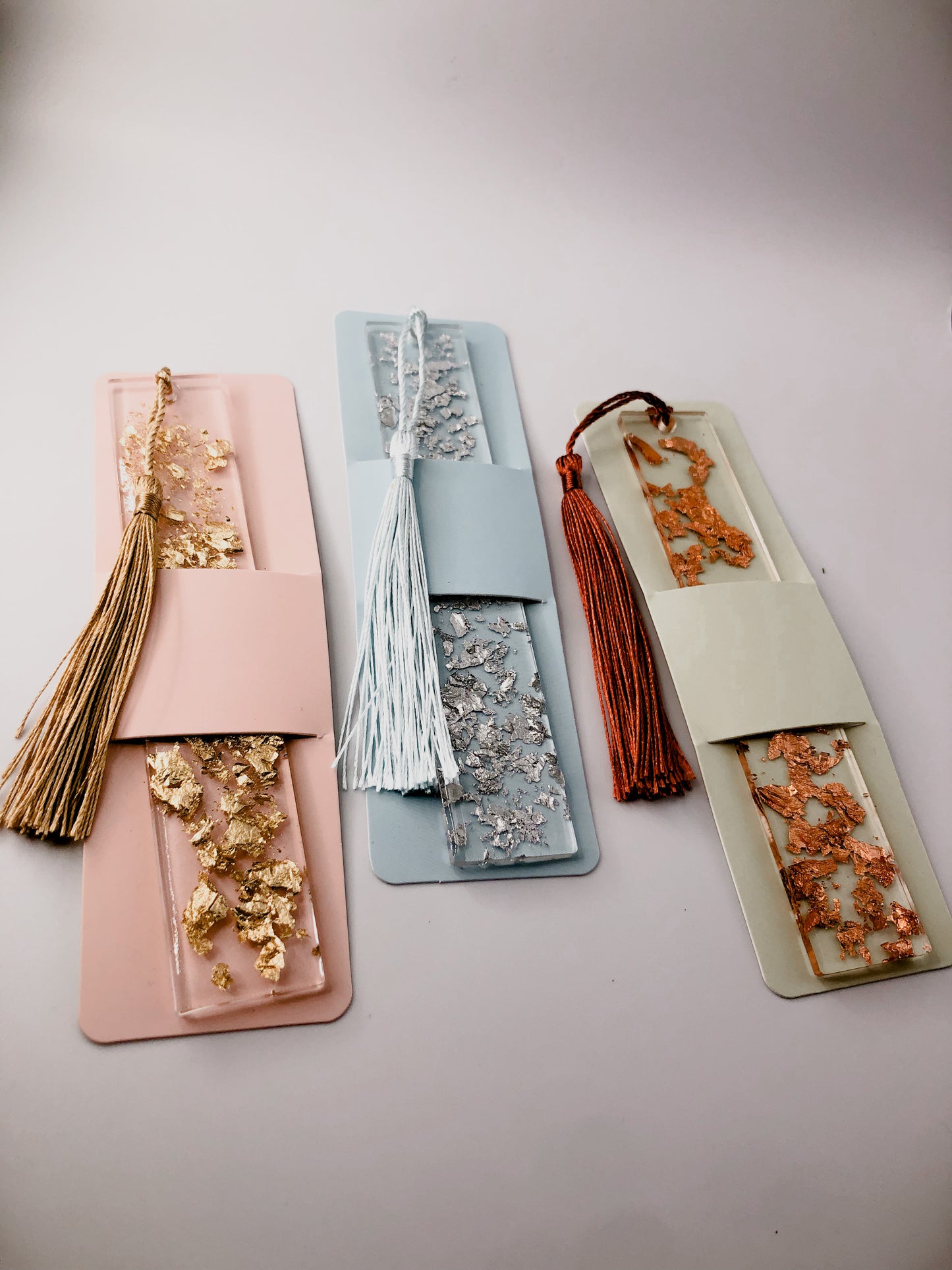 Clear Shimmer Flake Bookmarks